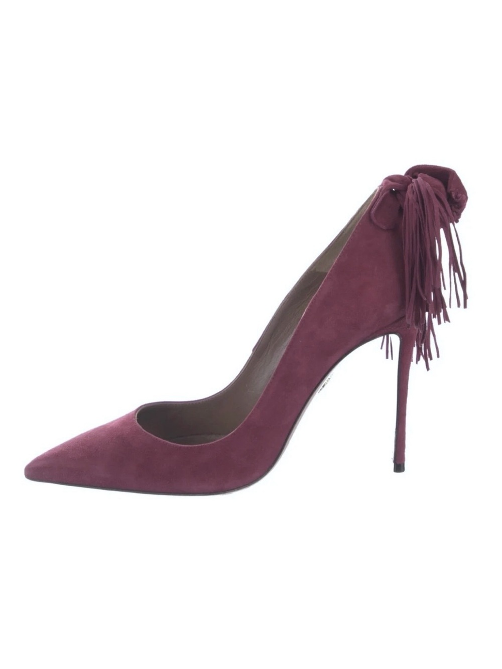 Aquazurra suede Fringe Suede Pumps - Bordeaux